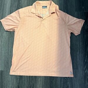 Hogan Men's Peach Microprint Polo